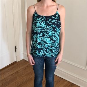 Beautiful turquoise green silk tank
